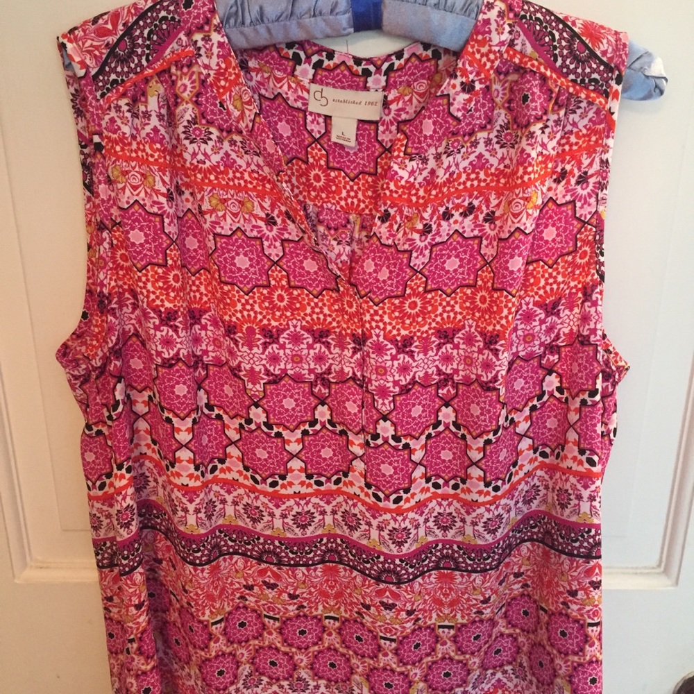 Dress Barn boho tank, size L
